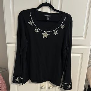 INC diamond studded sweater